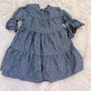 Gymboree chambray sparkle tiered size 7 dress